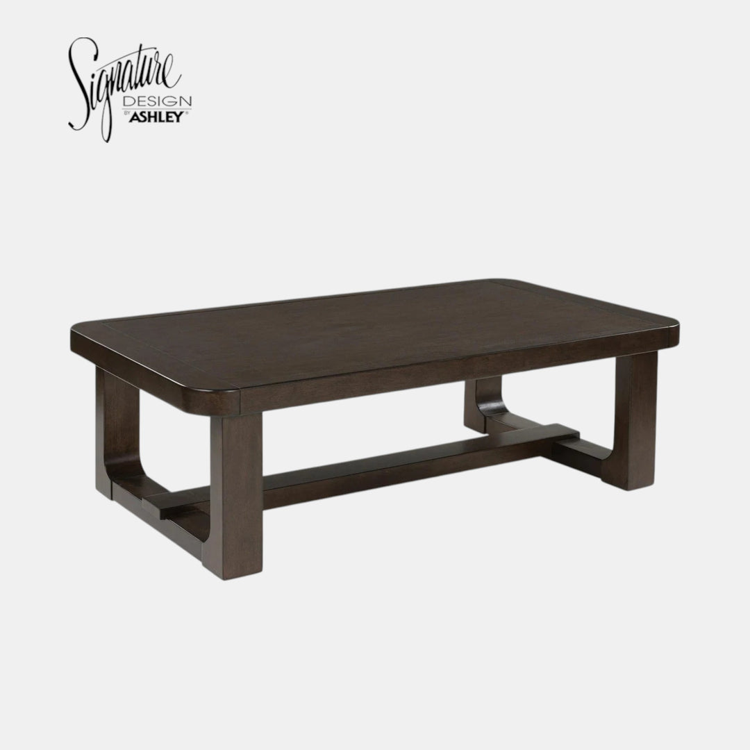 T856-1 Breckington Wooden Coffee Table - Dark Brown | Signature Design By Ashley