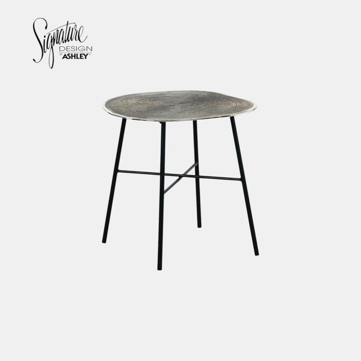 T836-6 Laverford End Table - Chrome/ Black | Signature Design By Ashley