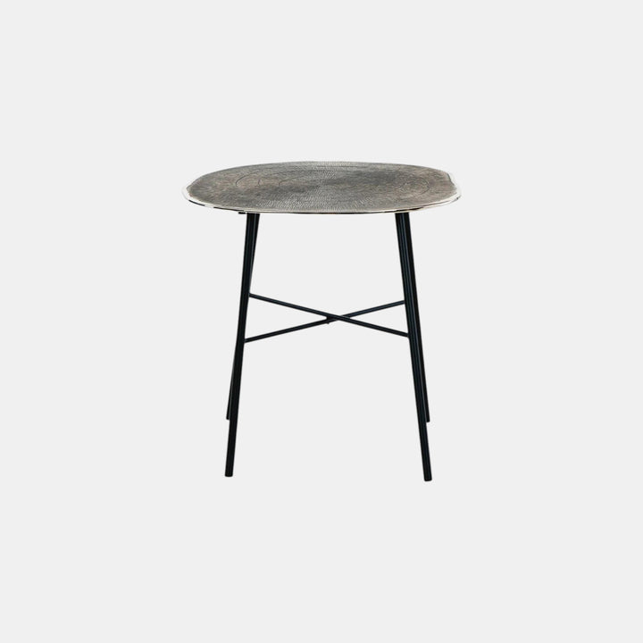 T836-6 Laverford End Table - Chrome/ Black | Signature Design By Ashley