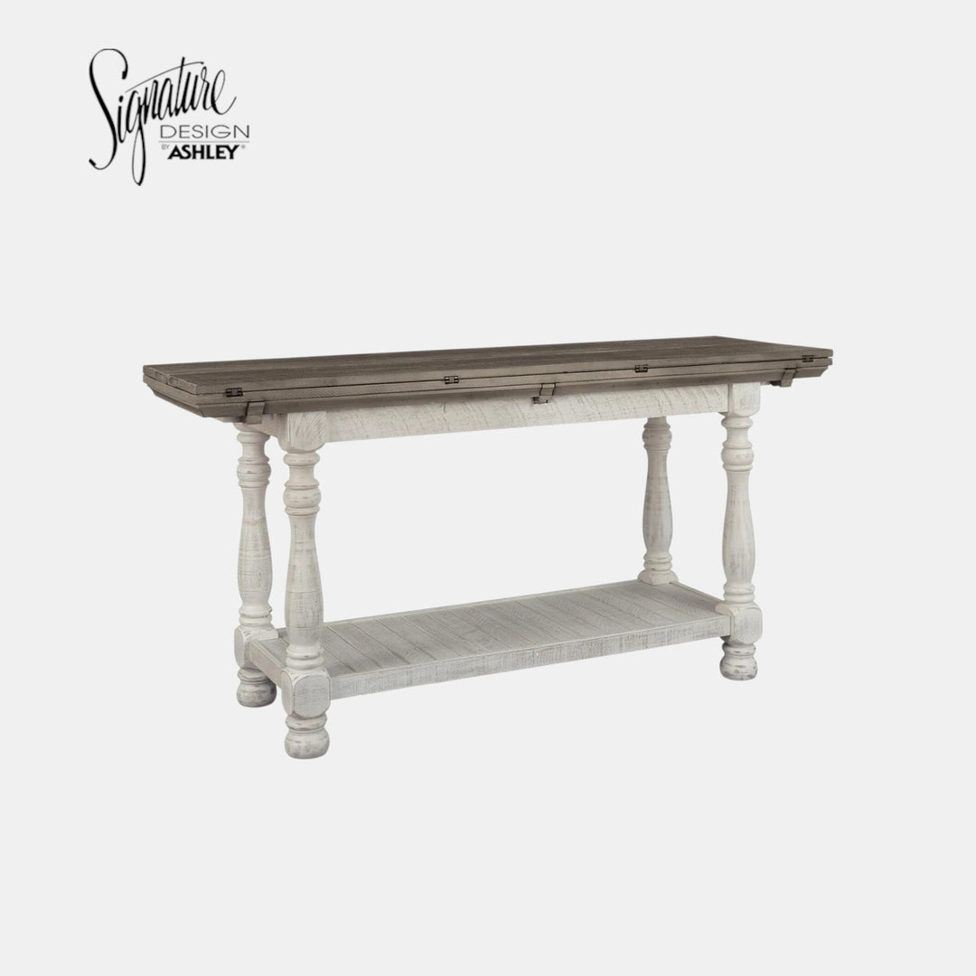 T814-4 Havalance Flip Top Sofa/ Console Table - Grey/ White | Signature Design By Ashley