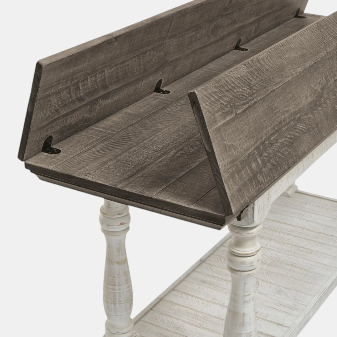 T814-4 Havalance Flip Top Sofa/ Console Table - Grey/ White | Signature Design By Ashley
