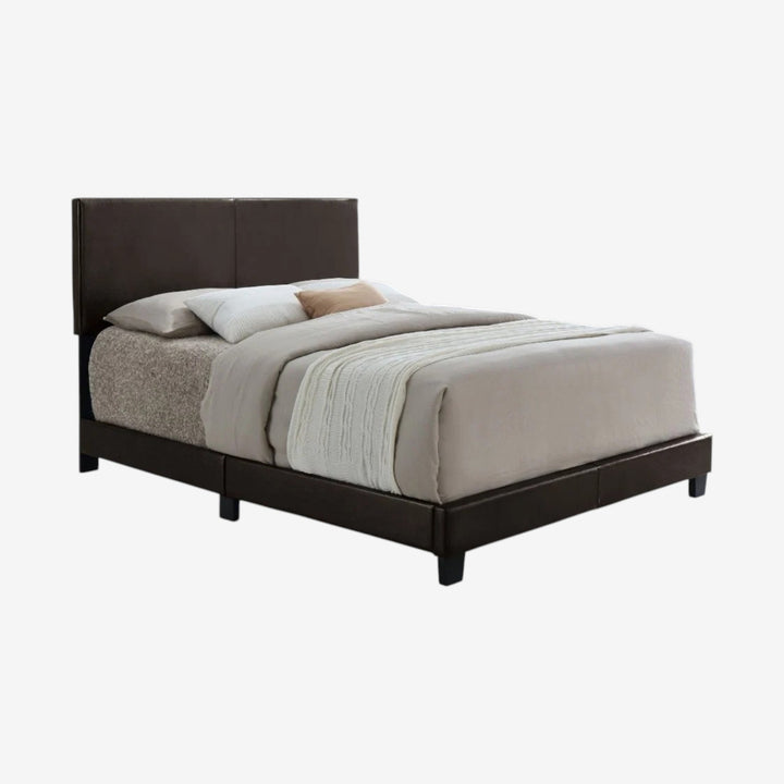 Lawson PU Upholstered Platform Bed Frame - Brown