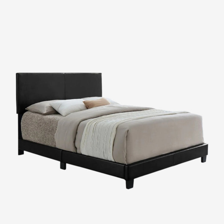 Lawson PU Upholstered Platform Bed Frame - Black