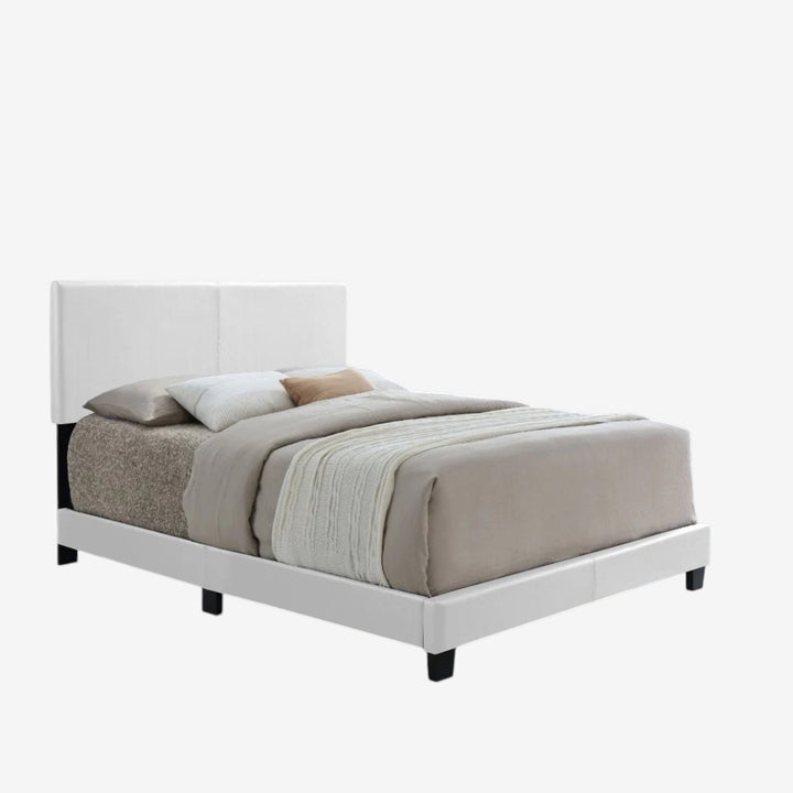 Lawson PU Upholstered Platform Bed Frame - White