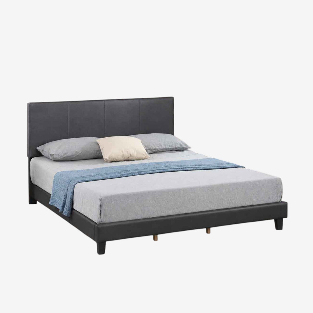 Holden PU Upholstered Platform Bed Frame - Black