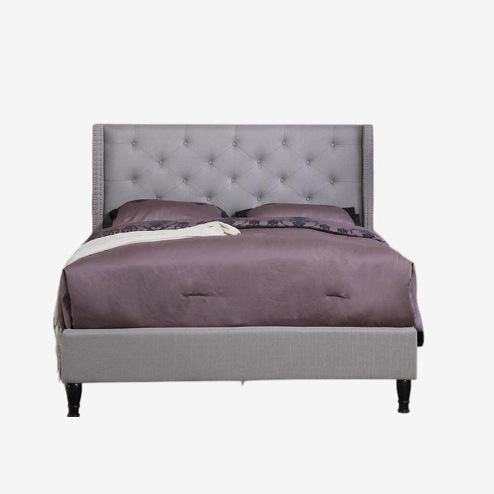 Malibu Fabric Upholstered Platform Bed Frame - Grey