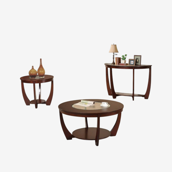 Wyatt 2-Piece Wooden Occasional Table Set - Walnut