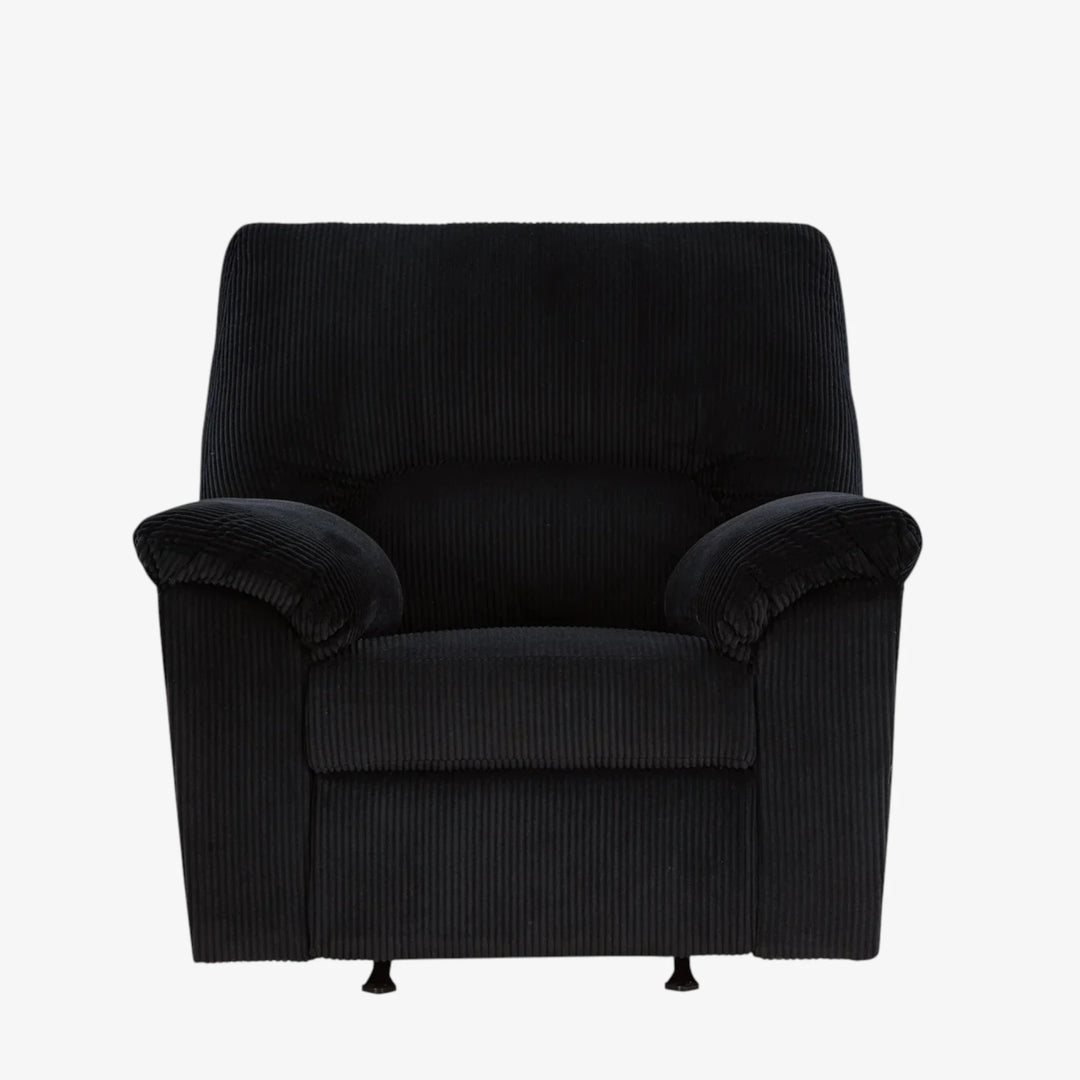 2420425 SimpleJoy Rocker Recliner Chair In Fabric Upholstery - Onyx | Signature Design By Ashley