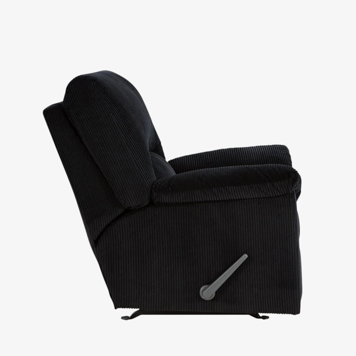 2420425 SimpleJoy Rocker Recliner Chair In Fabric Upholstery - Onyx | Signature Design By Ashley