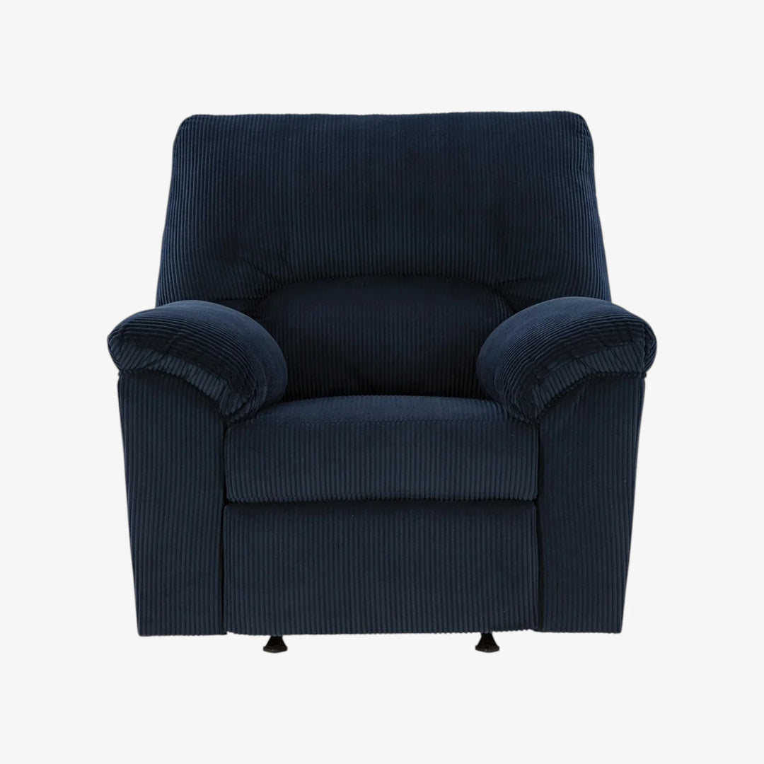 2420525 SimpleJoy Rocker Recliner Chair In Fabric Upholstery - Navy | Signature Design By Ashley