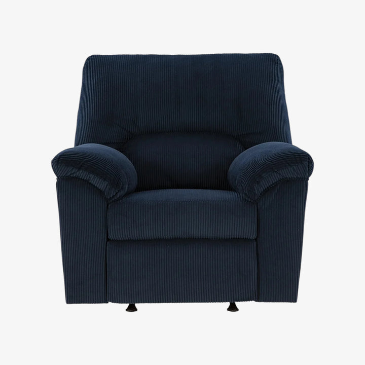 2420525 SimpleJoy Rocker Recliner Chair In Fabric Upholstery - Navy | Signature Design By Ashley