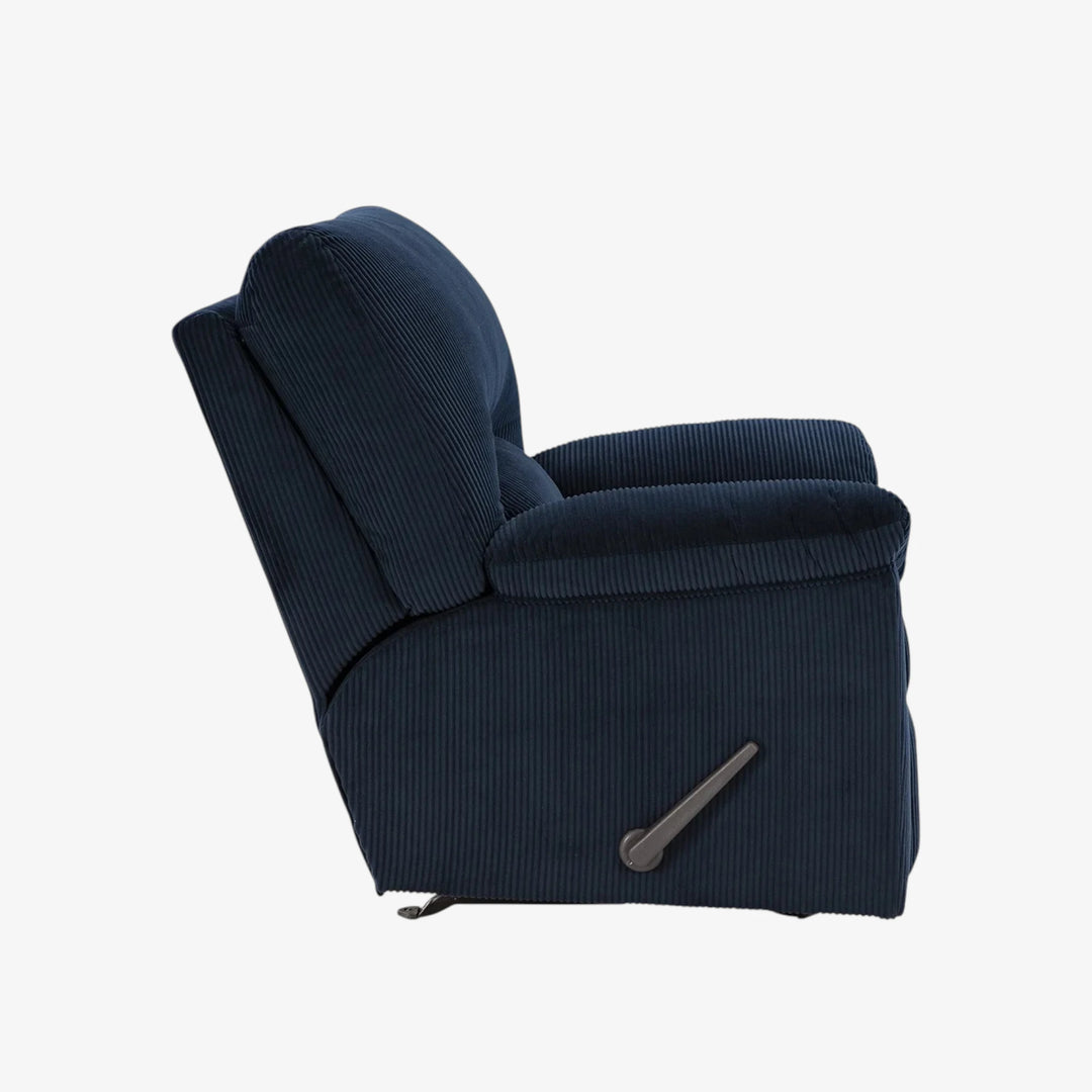 2420525 SimpleJoy Rocker Recliner Chair In Fabric Upholstery - Navy | Signature Design By Ashley