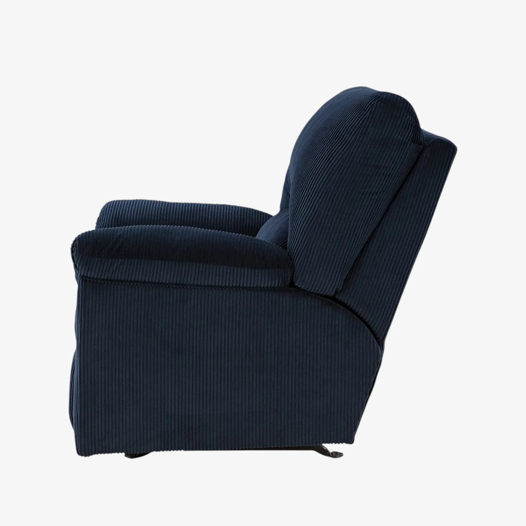 2420525 SimpleJoy Rocker Recliner Chair In Fabric Upholstery - Navy | Signature Design By Ashley