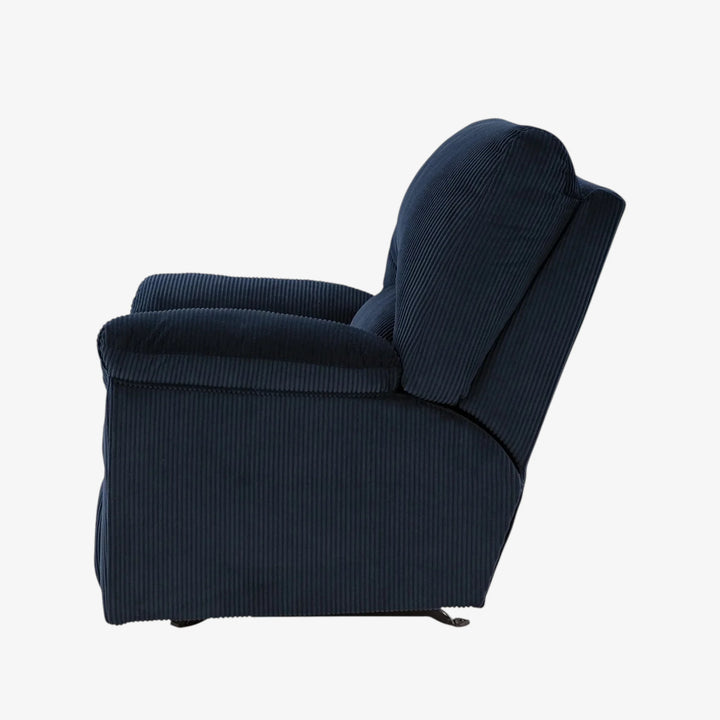 2420525 SimpleJoy Rocker Recliner Chair In Fabric Upholstery - Navy | Signature Design By Ashley