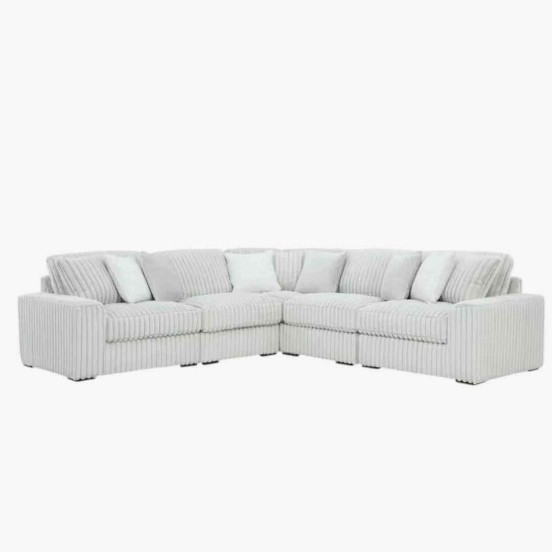 25903S24 Stupendous 5-Piece Sectional Sofa In Fabric Upholstery - Alloy | Signature Design By Ashley