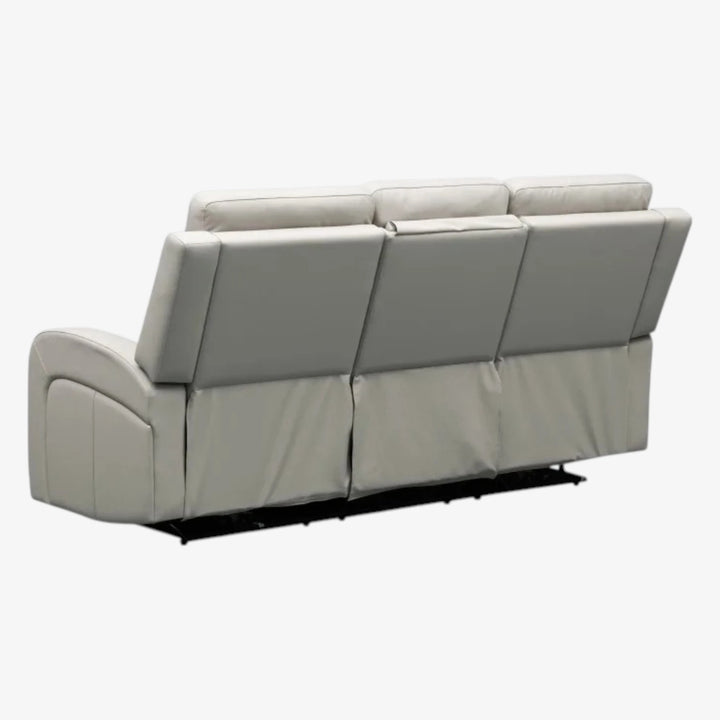 Sudex Beige Power Recliner Sofa in Top Grain Leather