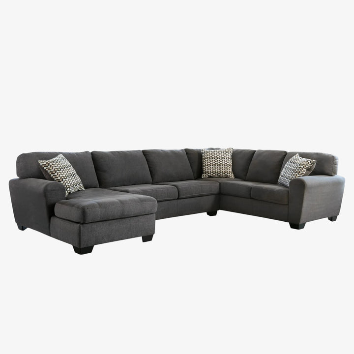 28620S1 Ambee 3-Piece Fabric Upholstered Sectional Sofa With Corner Chaise - Slate | Benchcraft By Ashley