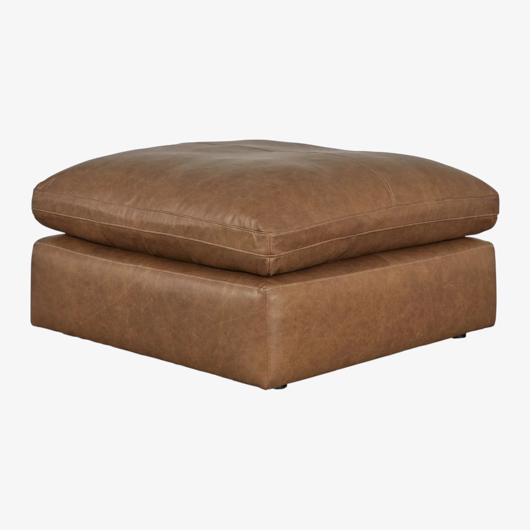 3090108 Emilia Oversized Accent Ottoman In Leather Upholstery - Caramel | Signature Design By Ashley