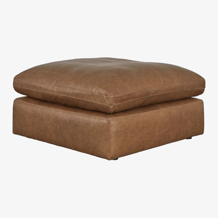 3090108 Emilia Oversized Accent Ottoman In Leather Upholstery - Caramel | Signature Design By Ashley