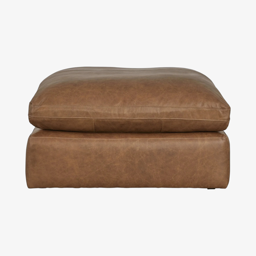 3090108 Emilia Oversized Accent Ottoman In Leather Upholstery - Caramel | Signature Design By Ashley