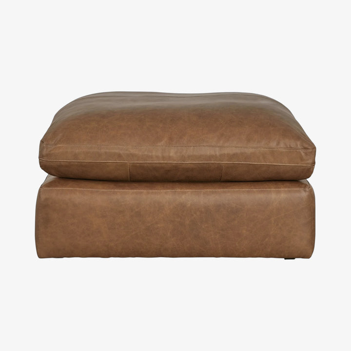 3090108 Emilia Oversized Accent Ottoman In Leather Upholstery - Caramel | Signature Design By Ashley
