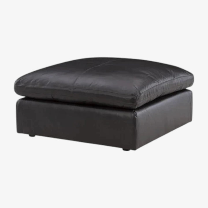 3090208 Emilia Oversized Accent Ottoman In Leather Upholstery - Black | Signature Design By Ashley