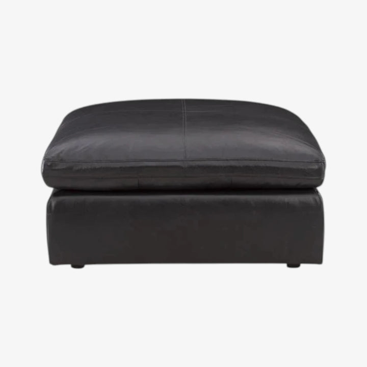 3090208 Emilia Oversized Accent Ottoman In Leather Upholstery - Black | Signature Design By Ashley