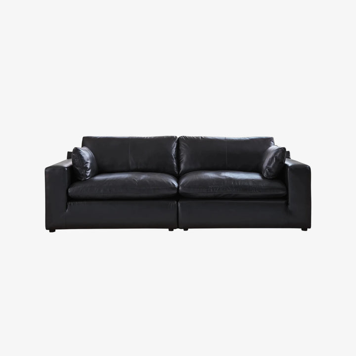 30902S1 Emilia 2-Piece Sectional Loveseat In Leather Upholstery - Black | Signature Design By Ashley