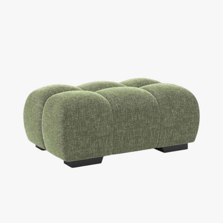 Wise Fabric Upholstered Green Bubble Accent Ottoman