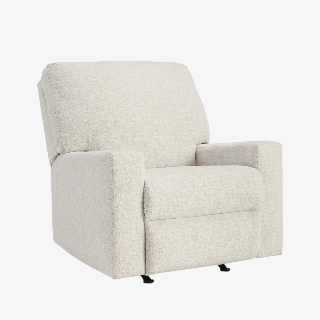 5360325 Rannis Rocker Recliner Chair In Fabric Upholstery - Snow | Signature Design By Ashley