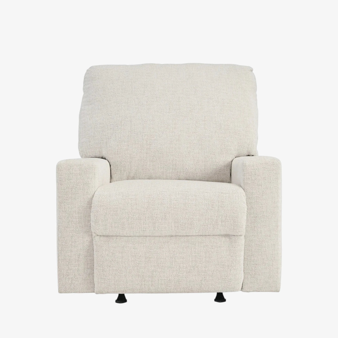 5360325 Rannis Rocker Recliner Chair In Fabric Upholstery - Snow | Signature Design By Ashley