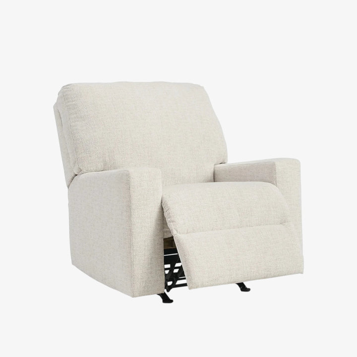 5360325 Rannis Rocker Recliner Chair In Fabric Upholstery - Snow | Signature Design By Ashley
