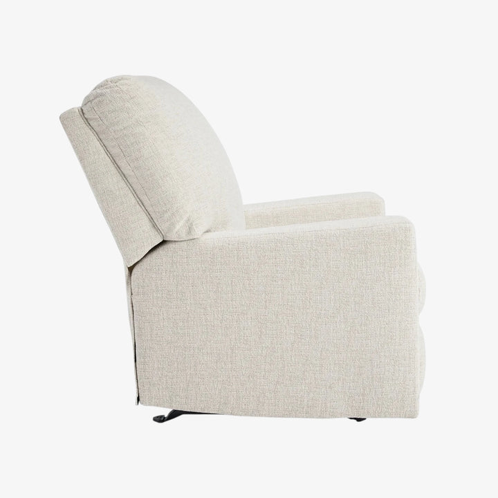 5360325 Rannis Rocker Recliner Chair In Fabric Upholstery - Snow | Signature Design By Ashley