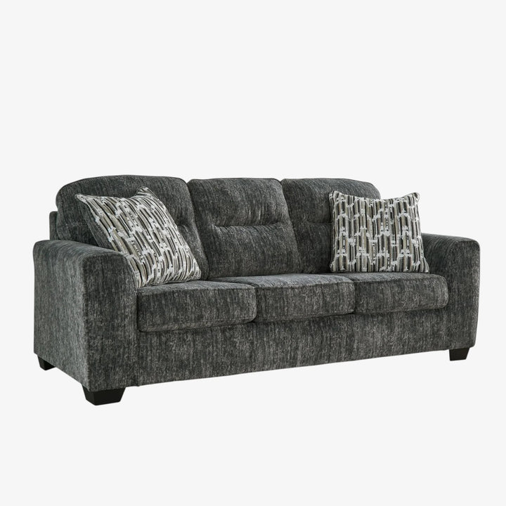 5050438 Lonoke Stationary Sofa In Fabric Upholstery - Gunmetal | Signature Design By Ashley