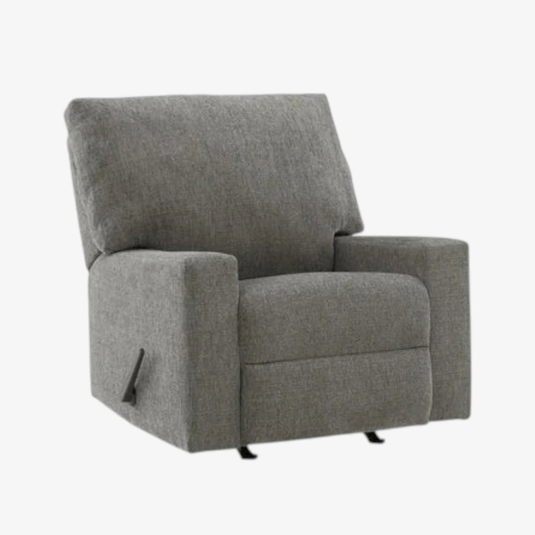 PC4840525 Clarington Rocker Recliner Chair In Fabric Upholstery - Greystone | Benchcraft By Ashley