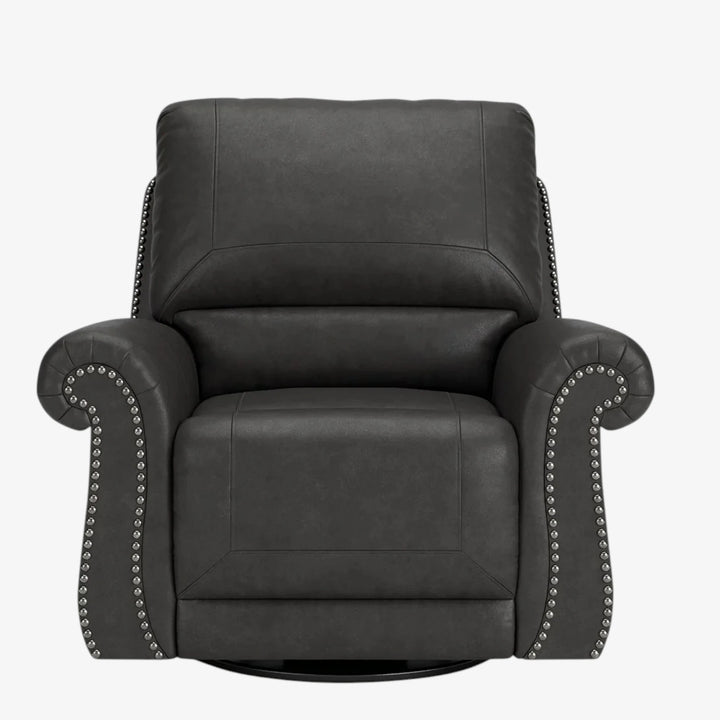 PC5590361 Chasemore Swivel Glider Recliner Chair In Faux Leather Upholstery - Granite | Signature Design By Ashley