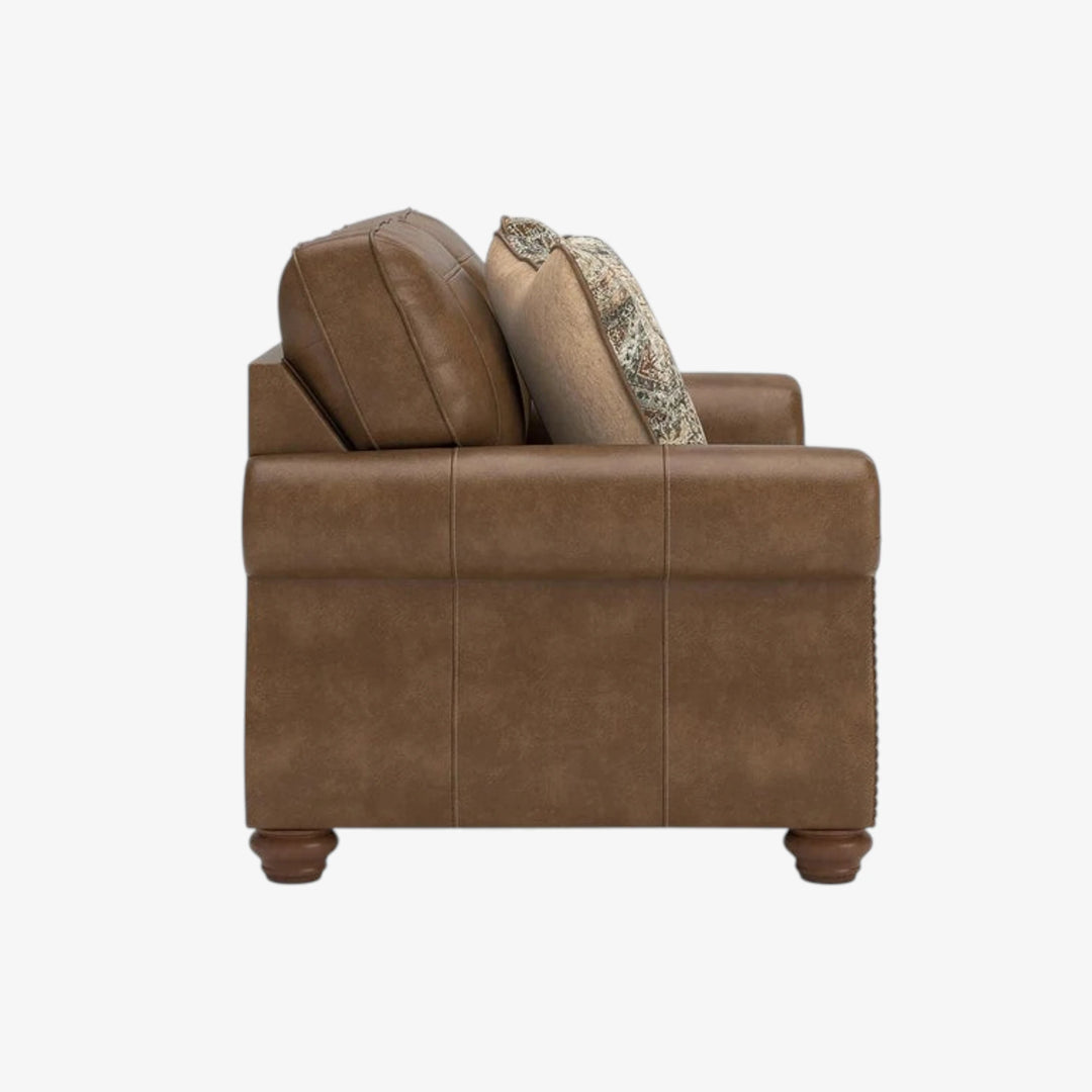 PC5590235 Chasemore Loveseat In Faux Leather Upholstery - Earth | Signature Design By Ashley