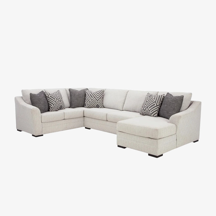 Koralynn 3-Piece Fabric Upholstered Sectional Sofa With Chaise - Stone | Benchcraft By Ashley