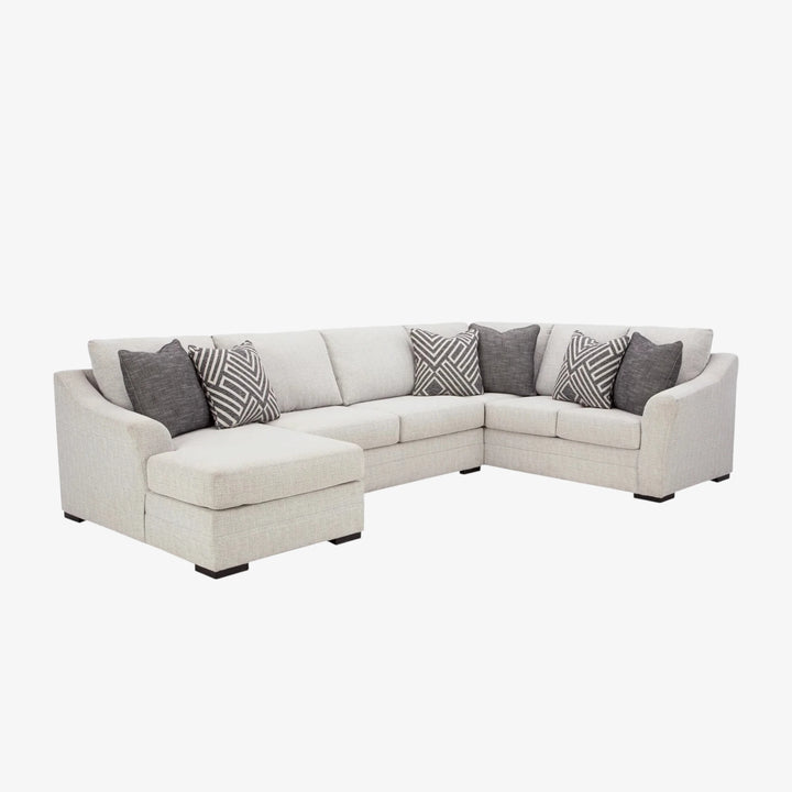 Koralynn 3-Piece Fabric Upholstered Sectional Sofa With Chaise - Stone | Benchcraft By Ashley