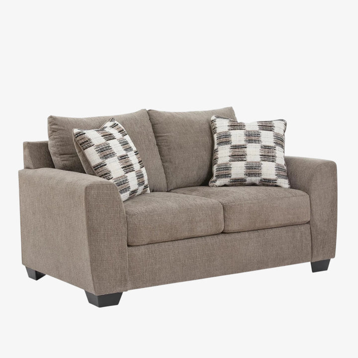 6310235 Loreo Loveseat In Fabric Upholstery - Truffle | Benchcraft by Ashley