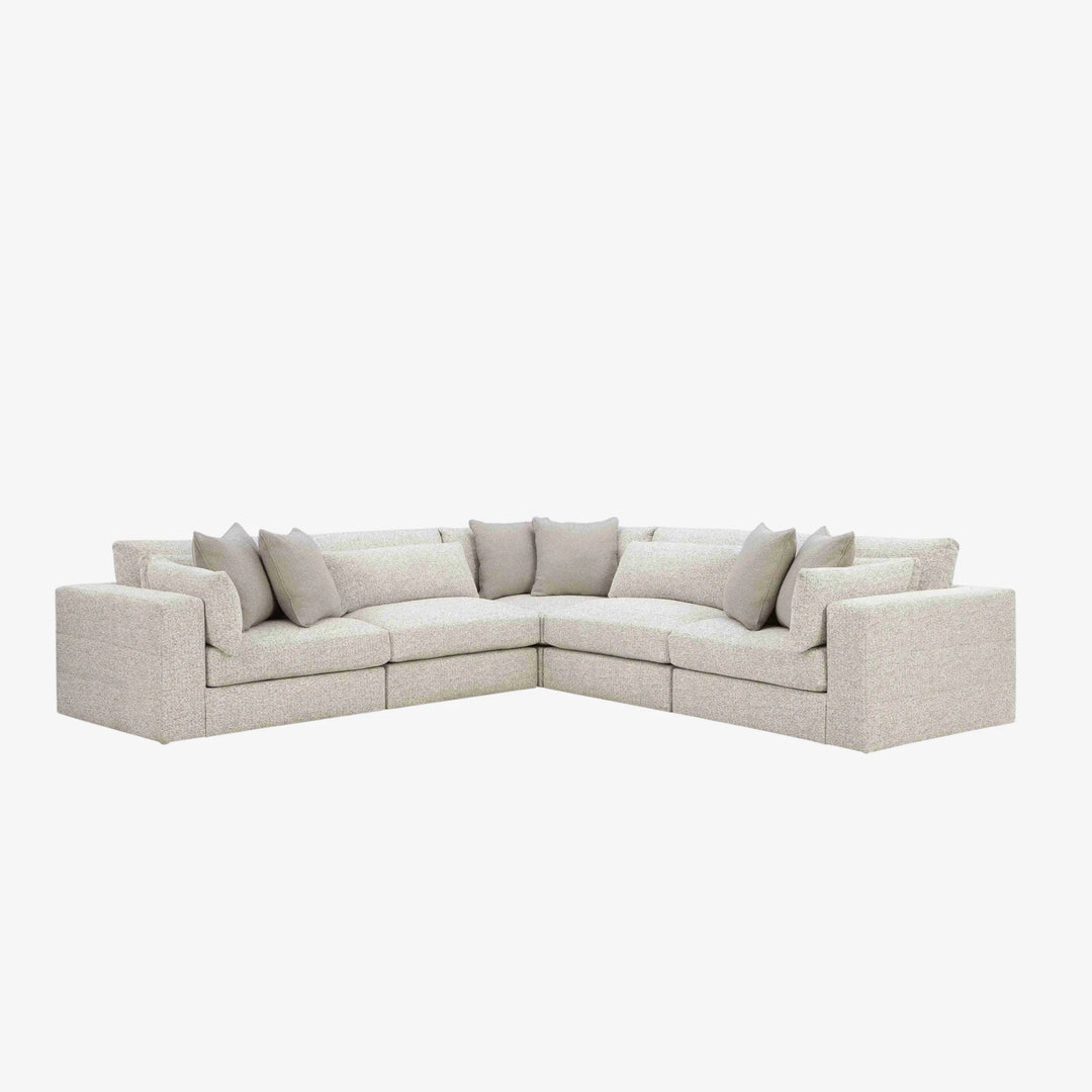 PC66004S17 Ashbourne Estate 5-piece Sectional Sofa In Fabric Upholstery - Snowstone | Signature Design By Ashley