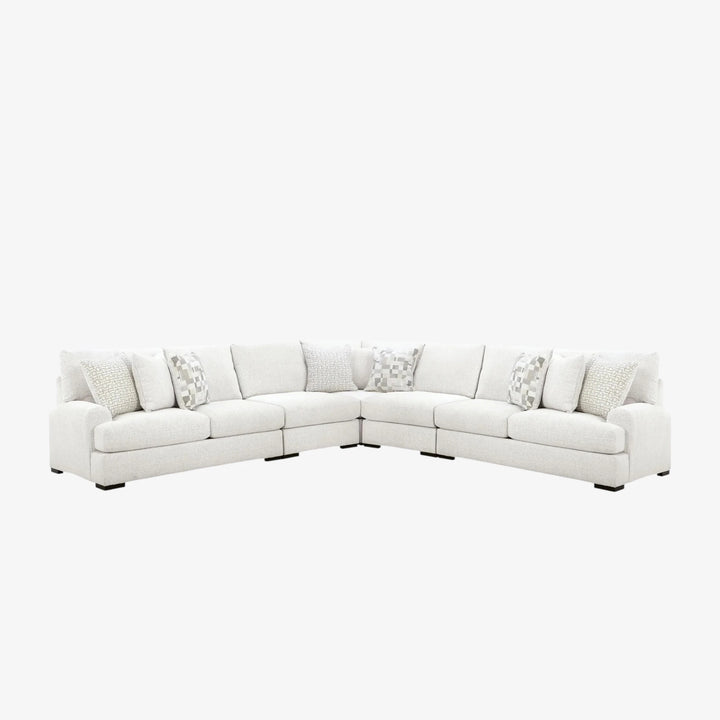 PC66906S6 Misty-lakes 5-piece Sectional Sofa In Fabric Upholstery - Chalk | Signature Design By Ashley