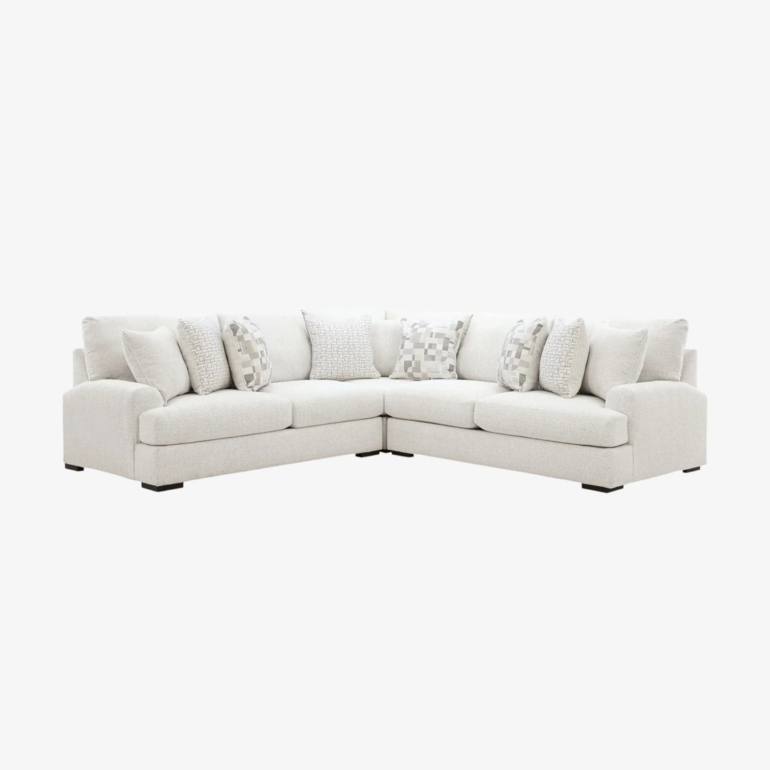 PC66906S4 Misty-lakes 3-piece Sectional Sofa In Fabric Upholstery - Chalk | Signature Design By Ashley