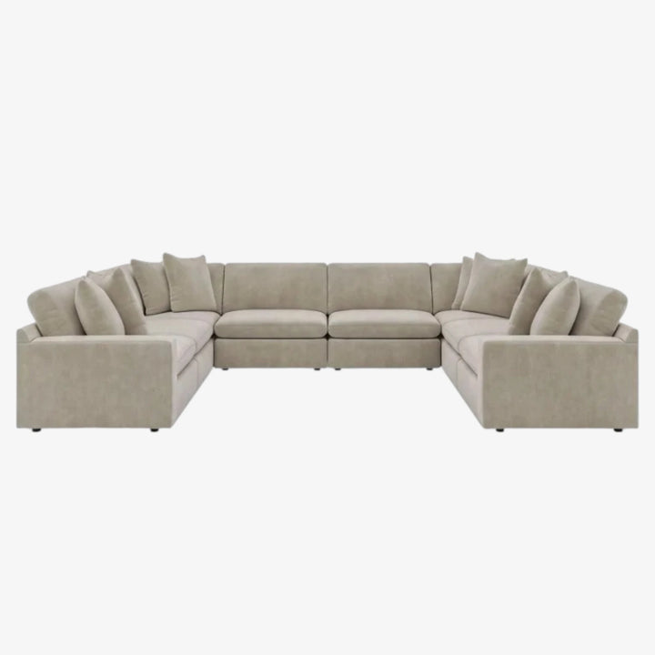 67808S5 Maxton Heights 8-Piece Sectional Sofa In Fabric Upholstery - Pebble | Benchcraft By Ashley