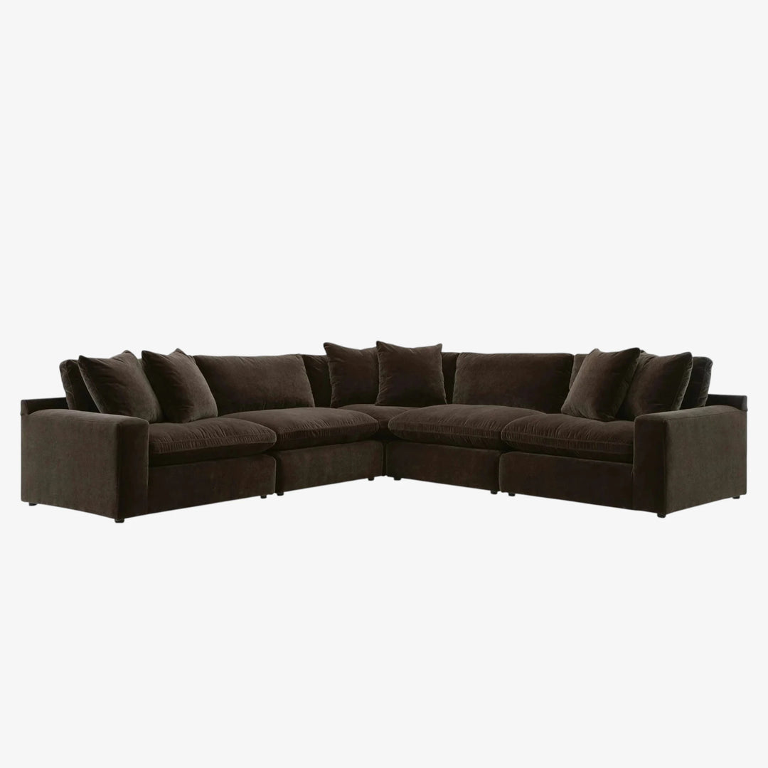 67807S4 Maxton Heights 5-Piece Sectional Sofa In Fabric Upholstery - Bittersweet | Benchcraft By Ashley