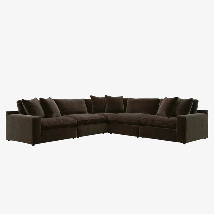 67807S4 Maxton Heights 5-Piece Sectional Sofa In Fabric Upholstery - Bittersweet | Benchcraft By Ashley