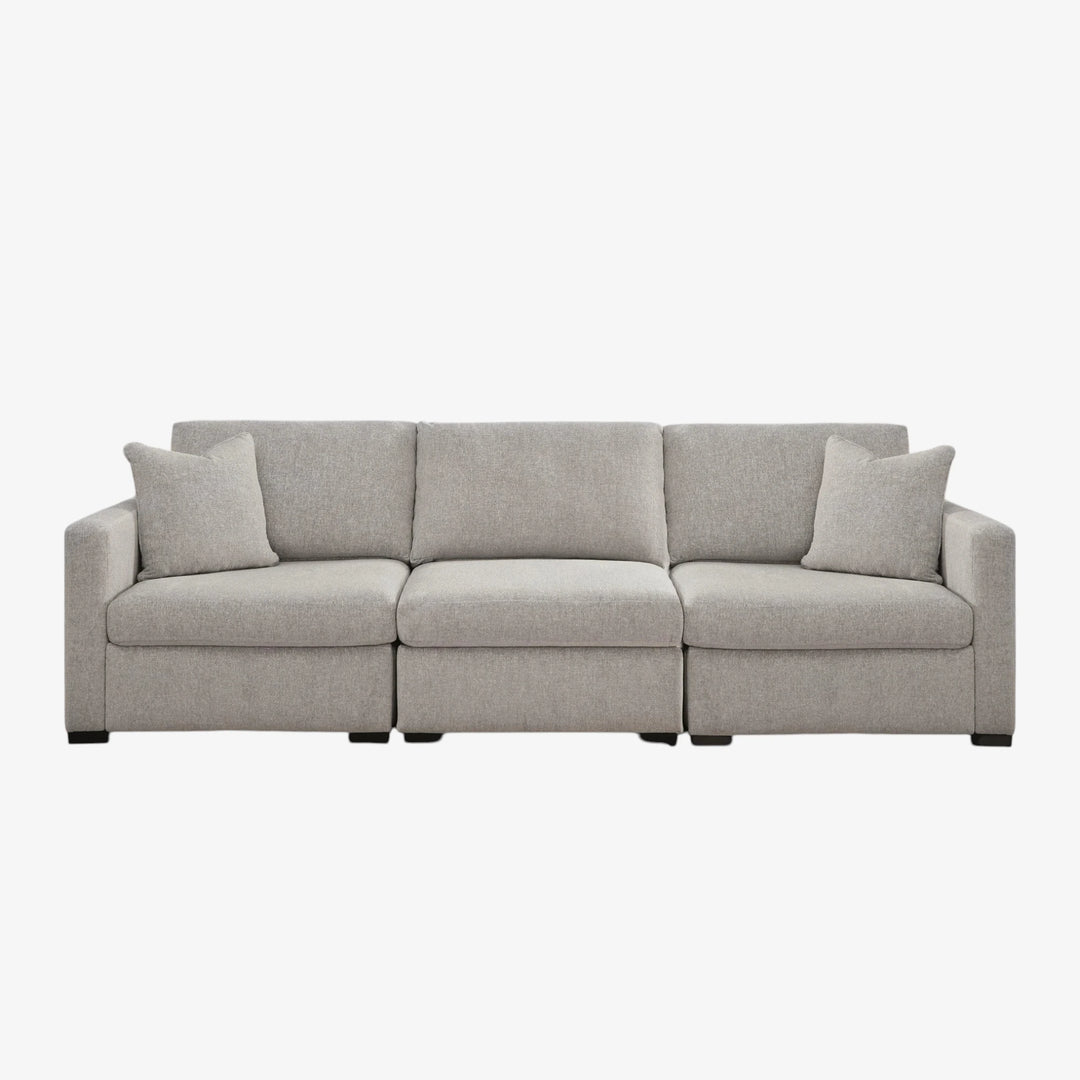 68605S2 Modmax Luxe 3-Piece Sectional Sofa In Fabric Upholstery - Flint | Benchcraft By Ashley