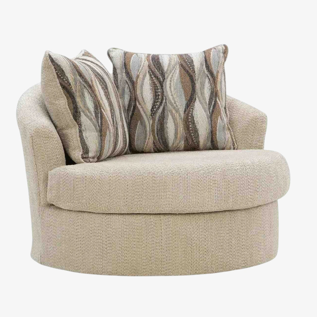PC6960544 Lofwood Swivel Accent Chair In Fabric Upholstery - Oatmeal | Signature Design By Ashley