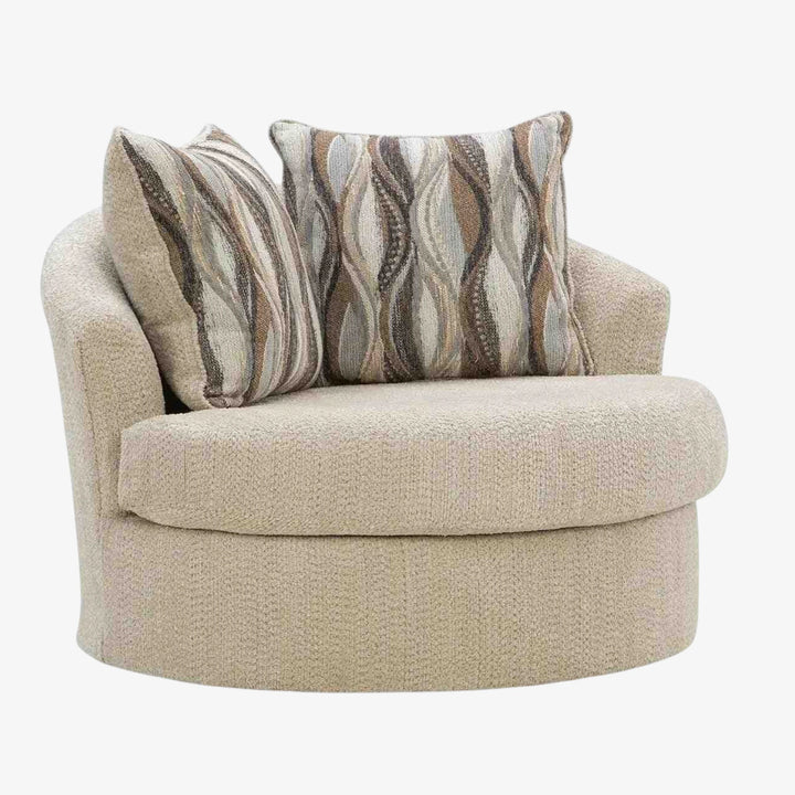PC6960544 Lofwood Swivel Accent Chair In Fabric Upholstery - Oatmeal | Signature Design By Ashley
