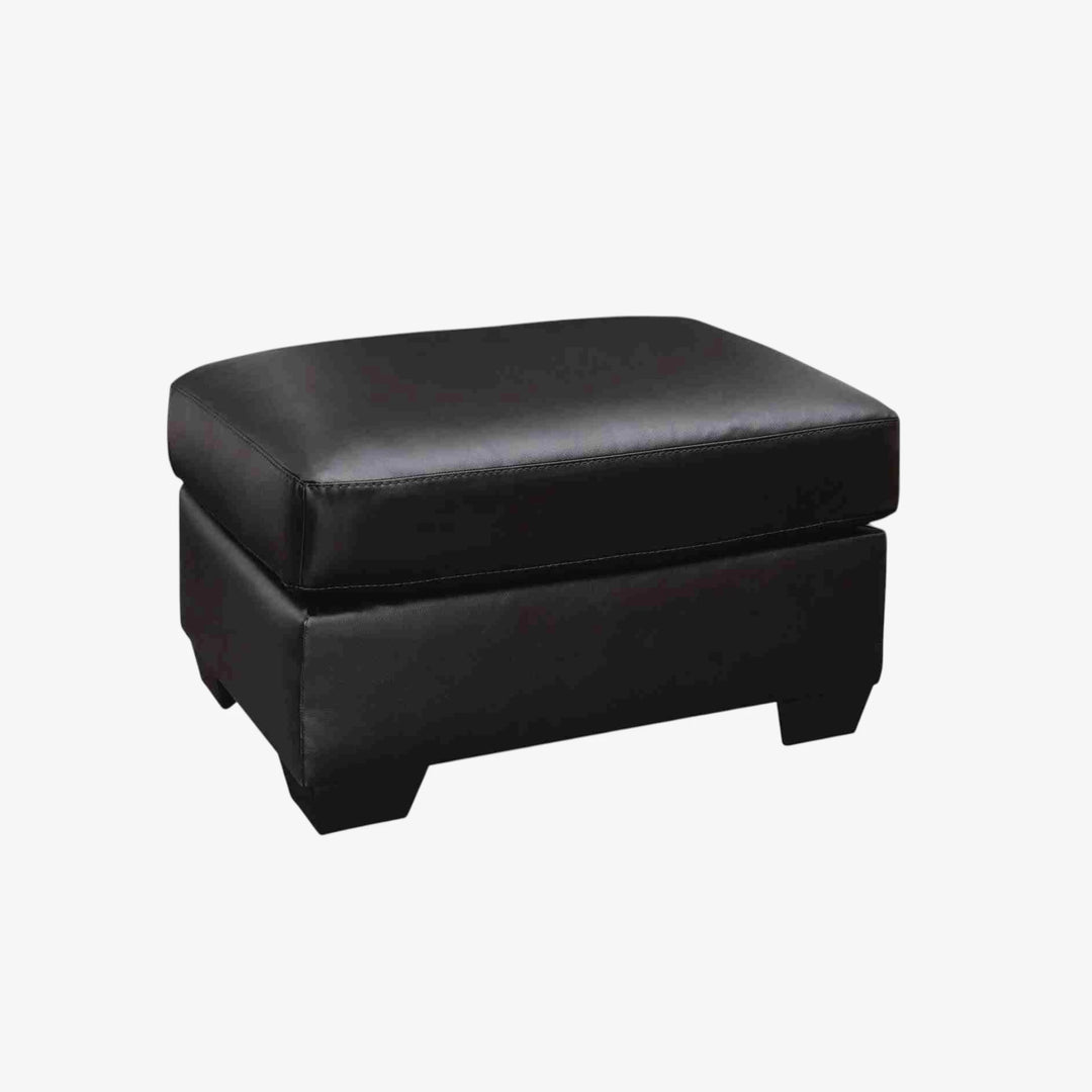PC6980414 Glennbre Accent Ottoman In Leatherette Upholstery - Midnight | Signature Design By Ashley
